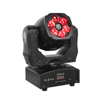JMS WEBB 6x15W Laser + faisceau RGBW lumière principale mobile DJ Disco scène lumières principales mobiles