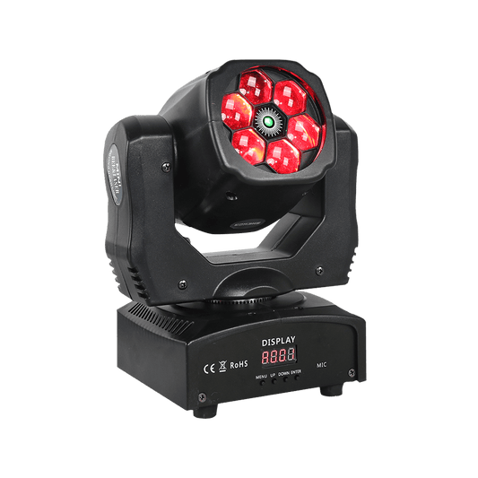 JMS WEBB 6x15W Laser+Beam RGBW Moving Head Light DJ Disco Stage Moving Head Lights