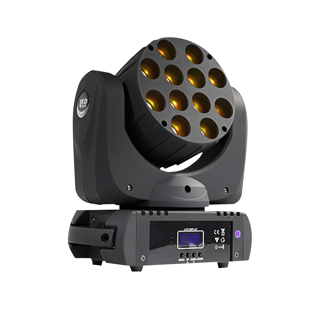 SHEHDS 12x12W RGBW LED Beam Moving Head Light DMX512