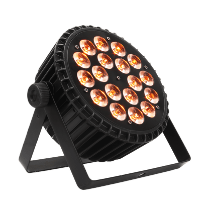 SHEHDS 18x18W Aluminum Alloy LED Flat Par DMX 512 DJ Par Cans