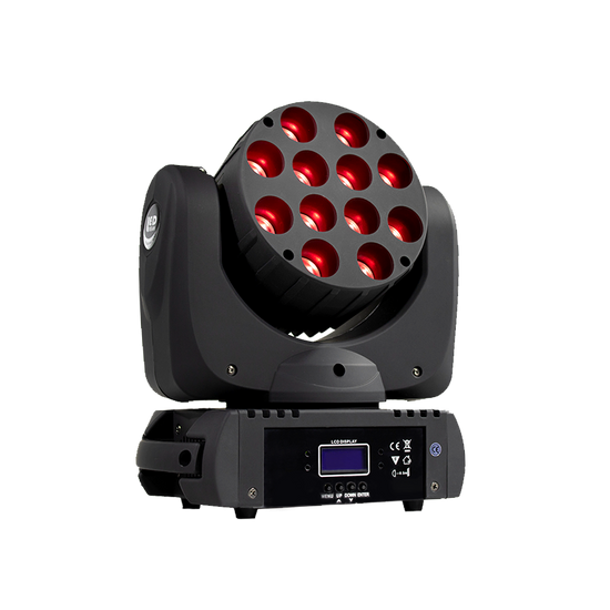 SHEHDS 12x12W RGBW LED Beam Moving Head Light DMX512