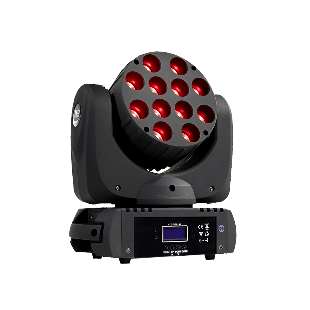 SHEHDS 12x12W RGBW LED Beam Moving Head Light DMX512