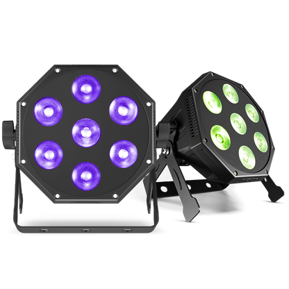 GlamoPar LED Lighting 7x12W RGBWA+UV&RGBLAC Color Mixing Intelligent Start stop Temperature Control For Wedding Concert