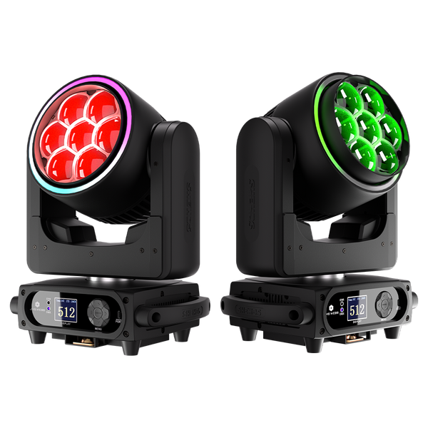 SHEHDS 7x40W Bee Eye Moving Head Light with Zoom & Wash RGBW/RGBL/RGBLAC Stage Lighting