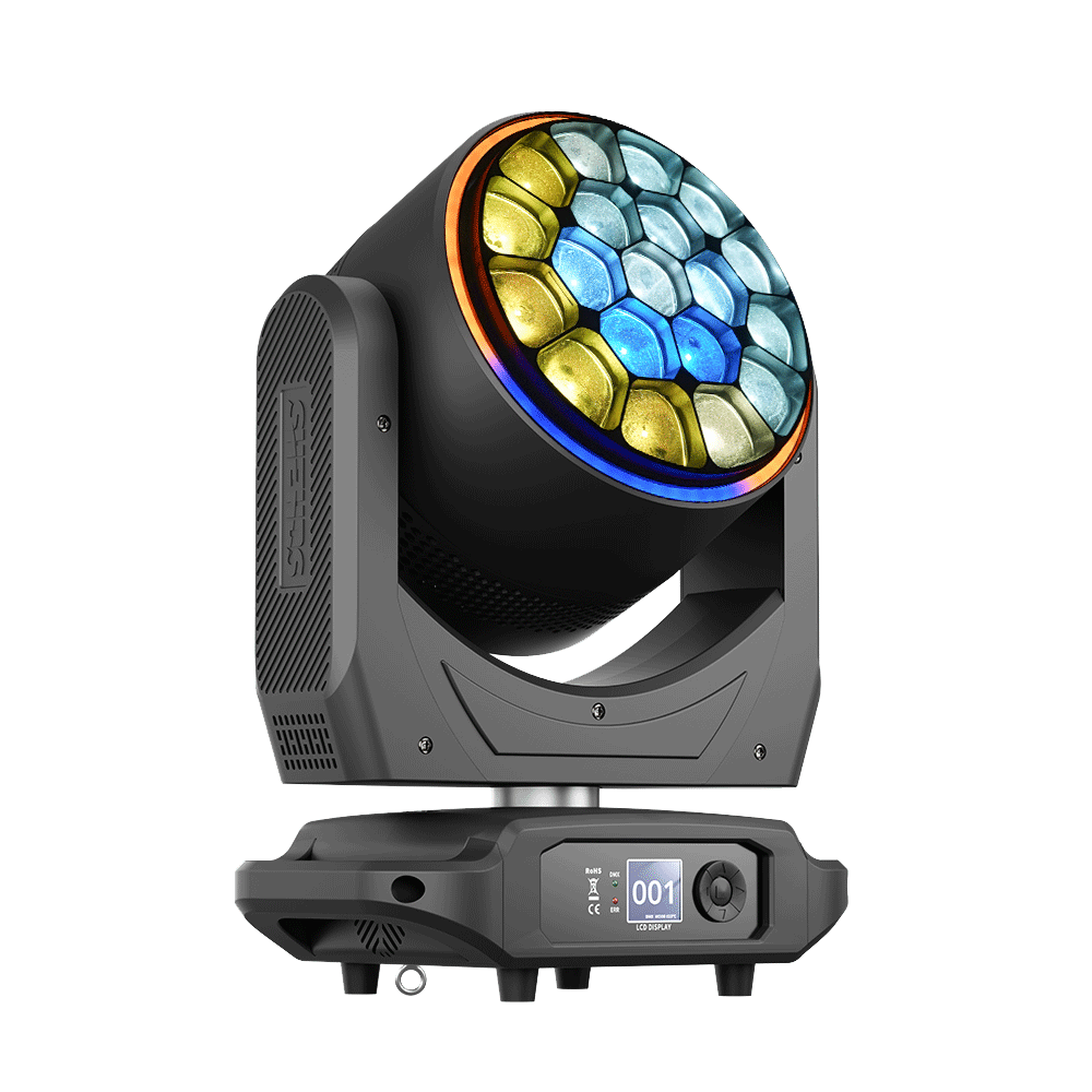 JMS WEBB LED RGBW 4in1 Bee Eye 19x40W Zoom & Beam & Wash Moving Head Light