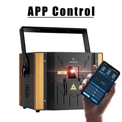 Constellaser 6W RGB-animatielaser Halfgeleiderlaser met DMX512 & ILDA & RJ45 Art Net-connector