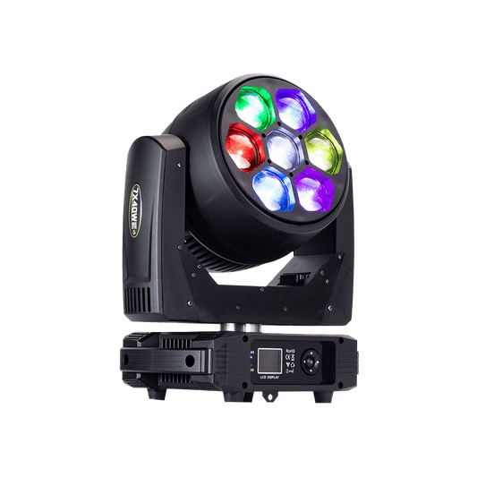JMS WEBB LED faisceau et lavage grand oeil d'abeille 7x40w tête mobile pour boîte de nuit DJ Club discothèque scène