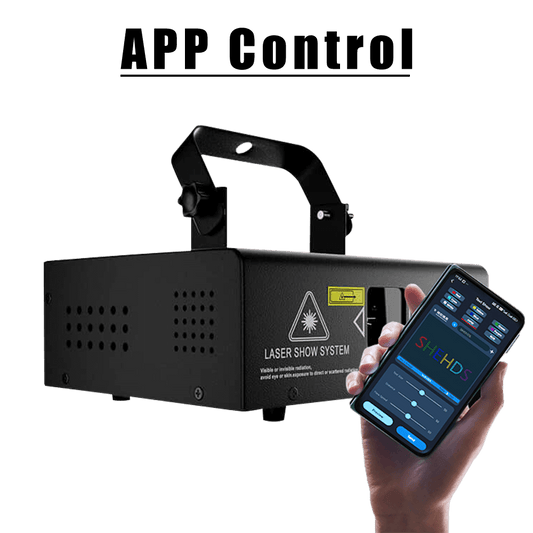 SHEHDS New APP Control 1W RGB Scan Laser Double Pattern Superimposed For Performance Stage DJ Nightclub Wedding