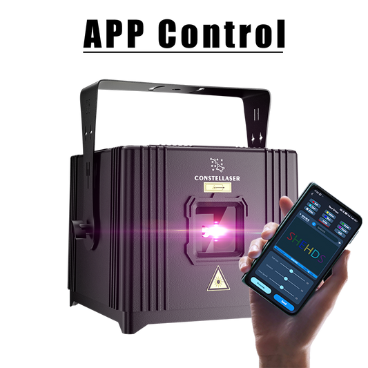 New APP Control ConstelLaser Waterproof 6W RGB Animation Laser Light Rechargeable One piece housing touchscreens